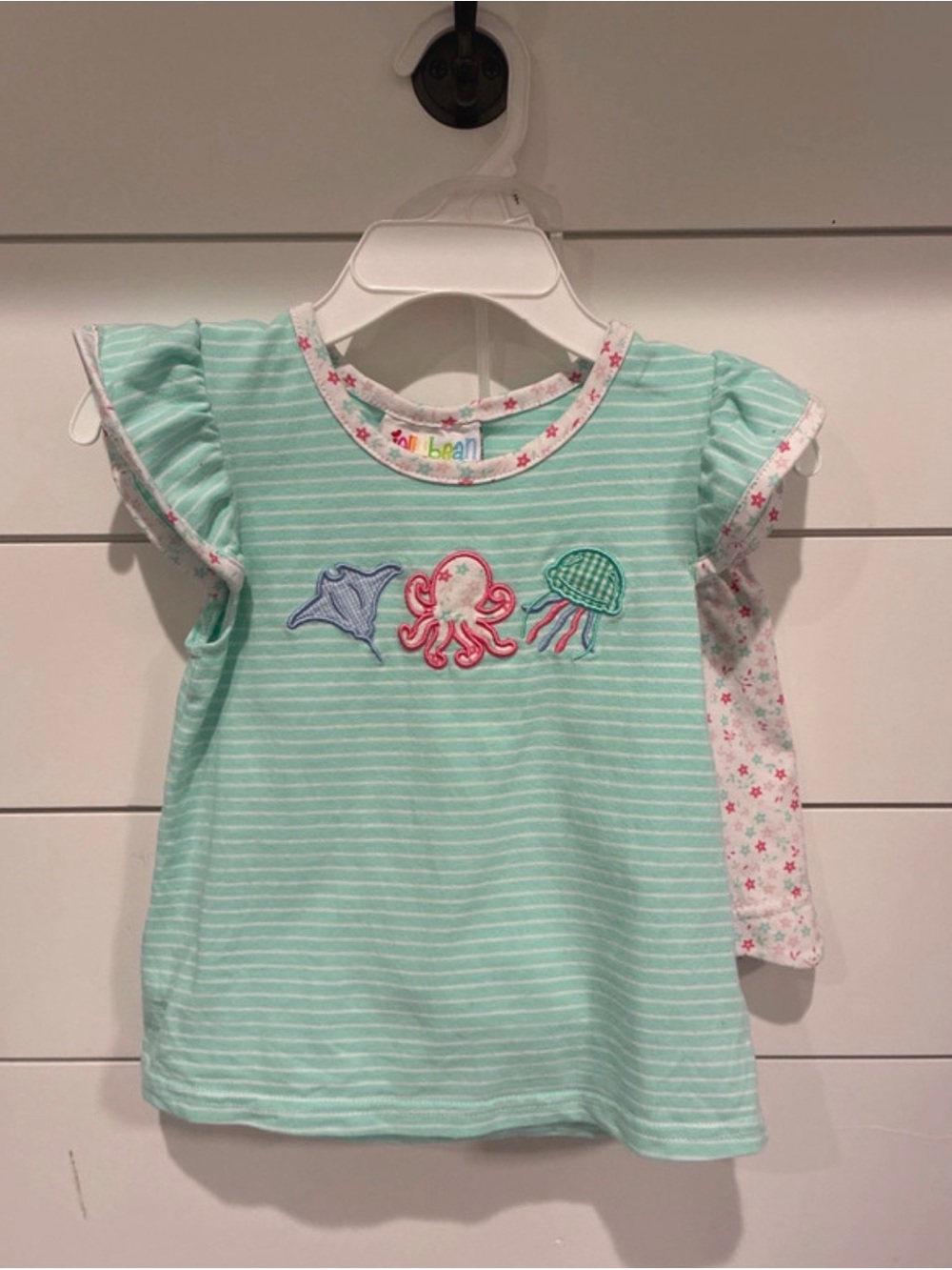 18m Jellybean Mint Green Sea Creature Short Sleeve Top